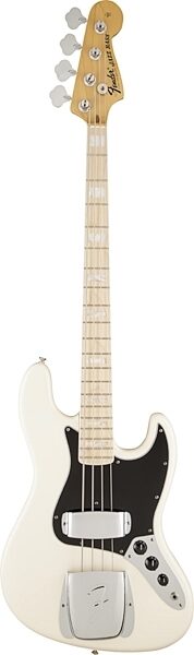 Fender '74 American Vintage Jazz Electric Bass, Maple Fingerboard (with Case), Olympic White
