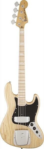 Fender '74 American Vintage Jazz Electric Bass, Maple Fingerboard (with Case), Natural
