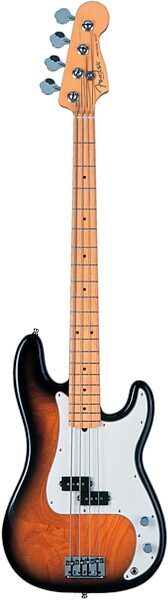 Fender American Series Precision Electric Bass (Maple, with Case), 3 Color Sunburst