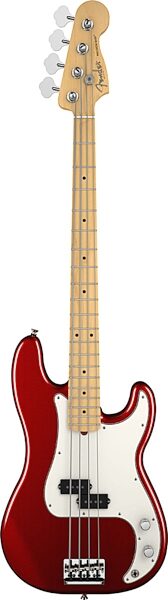 Fender American Standard Precision Electric Bass, Maple Fingerboard with Case, Mystic Red