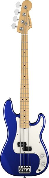 Fender American Standard Precision Electric Bass, Maple Fingerboard with Case, Mystic Blue