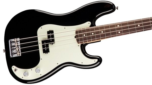 Fender American Pro Precision Electric Bass, Rosewood Fingerboard (with Case), Black View 1