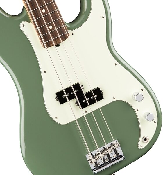 Fender American Pro Precision Electric Bass, Rosewood Fingerboard (with Case), Antique Olive View 4