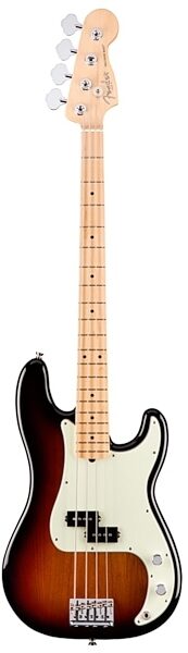Fender American Pro Precision Electric Bass, Maple Fingerboard (with Case), 3-Color Sunburst