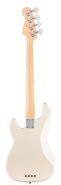 Fender American Pro Precision Electric Bass, Maple Fingerboard (with Case), Olympic White Back