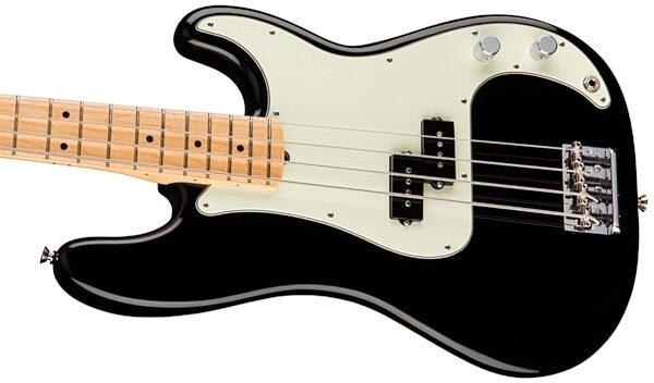 Fender American Pro Precision Electric Bass, Maple Fingerboard (with Case), Black View 5