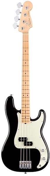 Fender American Pro Precision Electric Bass, Maple Fingerboard (with Case), Black