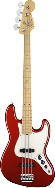 Fender American Standard Jazz Electric Bass, Maple Fingerboard with Case, Mystic Red