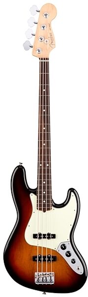 Fender American Pro Jazz Electric Bass, Rosewood Fingerboard (with Case), 3-Color Sunburst