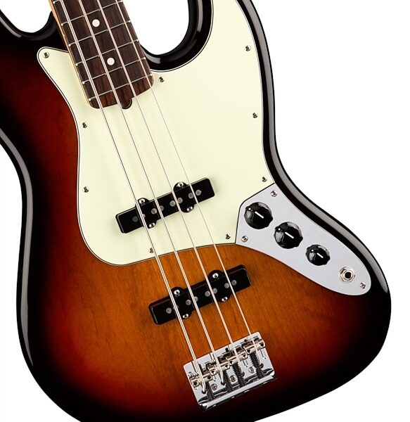 Fender American Pro Jazz Electric Bass, Rosewood Fingerboard (with Case), 3-Color Sunburst View 3