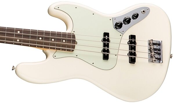 Fender American Pro Jazz Electric Bass, Rosewood Fingerboard (with Case), Olympic White View 2