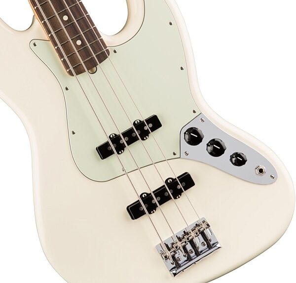 Fender American Pro Jazz Electric Bass, Rosewood Fingerboard (with Case), Olympic White View 6