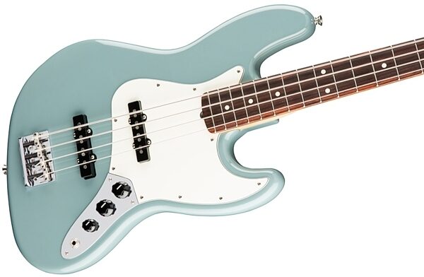 Fender American Pro Jazz Electric Bass, Rosewood Fingerboard (with Case), Sonic Gray View 1