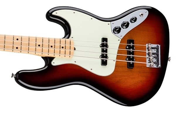 Fender American Pro Jazz Electric Bass, Maple Fingerboard (with Case), 3-Color Sunburst View 1