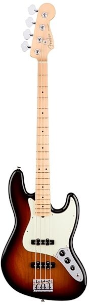 Fender American Pro Jazz Electric Bass, Maple Fingerboard (with Case), 3-Color Sunburst