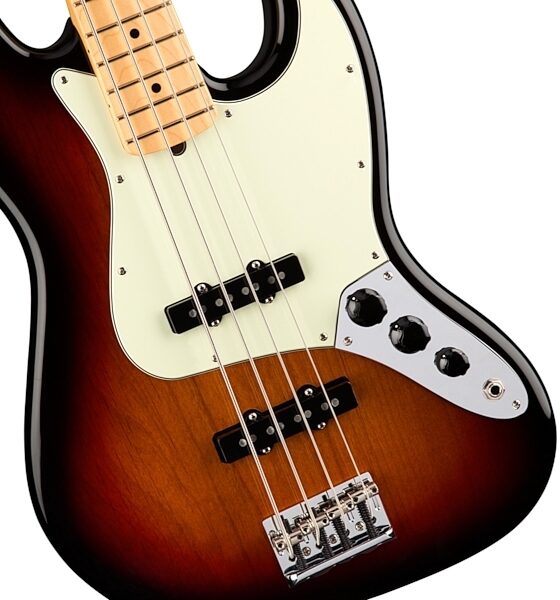Fender American Pro Jazz Electric Bass, Maple Fingerboard (with Case), 3-Color Sunburst View 3