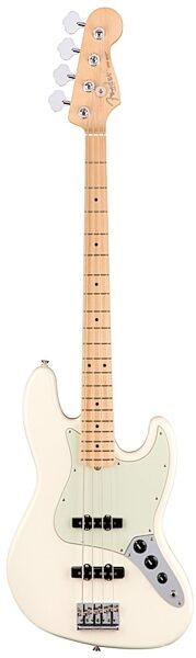 Fender American Pro Jazz Electric Bass, Maple Fingerboard (with Case), Olympic White