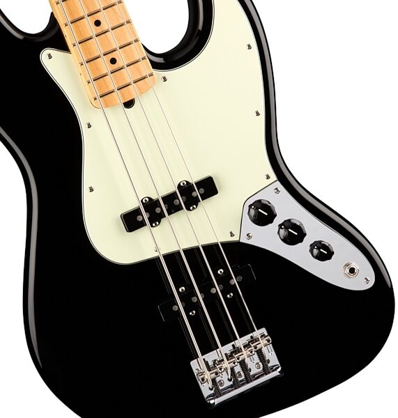 Fender American Pro Jazz Electric Bass, Maple Fingerboard (with Case), Black View 3
