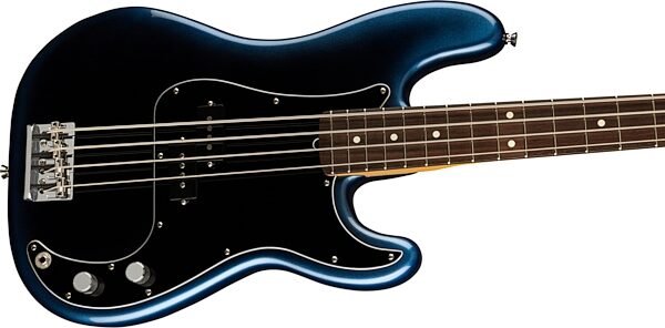 Fender American Pro II Precision Electric Bass, Rosewood Fingerboard (with Case), Dark Night, Action Position Back