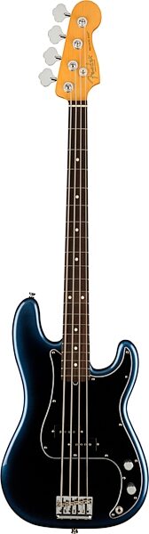 Fender American Pro II Precision Electric Bass, Rosewood Fingerboard (with Case), Dark Night, Action Position Back