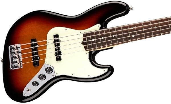 Fender American Pro Jazz V Electric Bass, 5-String (Rosewood Fingerboard, with Case), 3-Color Sunburst View 3