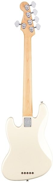 Fender American Pro Jazz V Electric Bass, 5-String (Rosewood Fingerboard, with Case), Olympic White Back