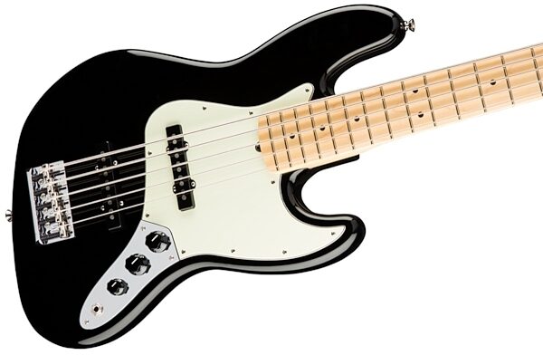 Fender American Pro Jazz V Electric Bass, 5-String (Maple Fingerboard, with Case), Black View 1