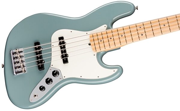 Fender American Pro Jazz V Electric Bass, 5-String (Maple Fingerboard, with Case), Sonic Gray View 1