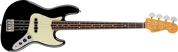 Fender American Professional II Jazz Bass, Rosewood Fingerboard (with Case), Black, Open Box (Very Good), Action Position Back
