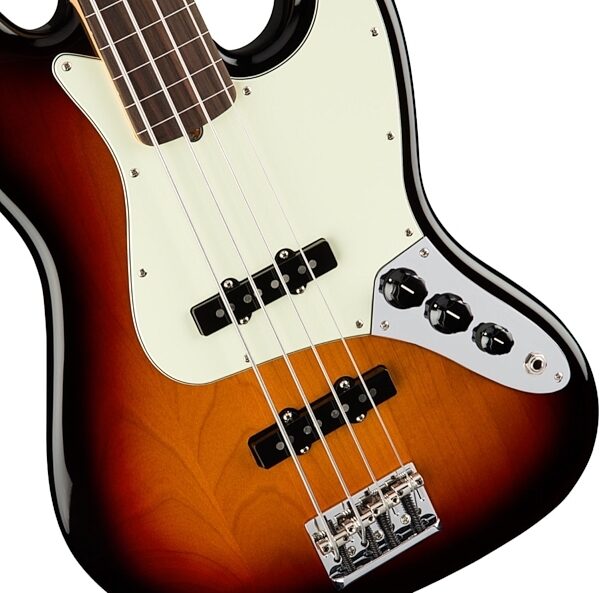 Fender American Pro Jazz Fretless Electric Bass (with Case), 3-Color Sunburst View 3