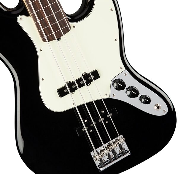 Fender American Pro Jazz Fretless Electric Bass (with Case), Black View 4