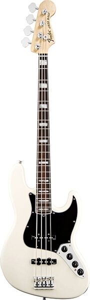 Fender American Deluxe Jazz Electric Bass (Rosewood with Case), Olympic White