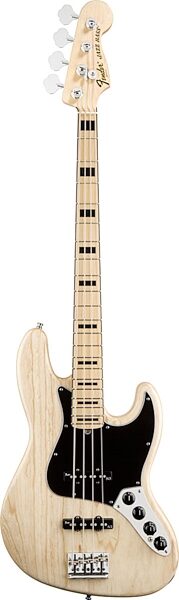 Fender American Deluxe Jazz Electric Bass (Maple Fretboard, with Case), Natural