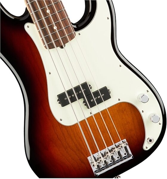 Fender American Pro Precision V Electric Bass, 5-String (Rosewood Fingerboard, with Case), 3-Color Sunburst View 1