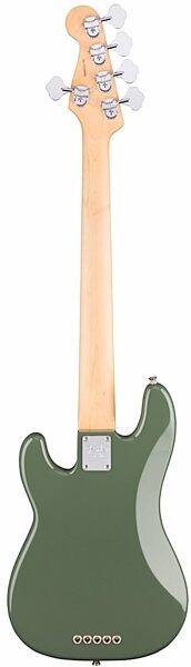 Fender American Pro Precision V Electric Bass, 5-String (Maple Fingerboard, with Case), Antique Olive View 6