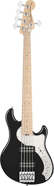 Fender American Deluxe Dimension V HH Electric Bass, Maple Fingerboard (with Case), Black
