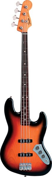 Fender Jaco Pastorius Fretless Jazz Electric Bass with Case, 3-Color Sunburst
