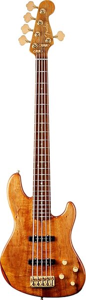 Fender Victor Bailey Jazz V Electric Bass, 5-String with Case, Natural