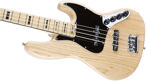 Fender American Elite Jazz Bass (Maple, with Case), Natural Body Left