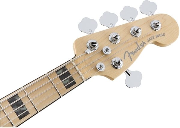 Fender American Elite V Jazz Bass, 5-String (Maple, with Case), Black Headstock