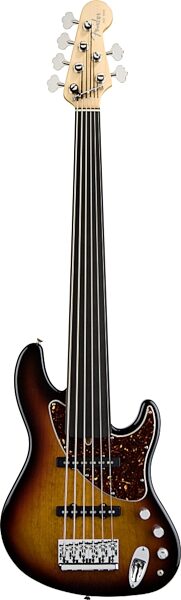 Fender Steve Bailey Jazz VI Fretless Electric Bass, 6-String with Case, Main