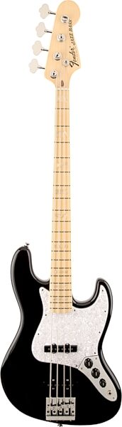 Fender USA Geddy Lee Jazz Electric Bass, Maple Fingerboard (with Case), Black, USED, Blemished, Action Position Back