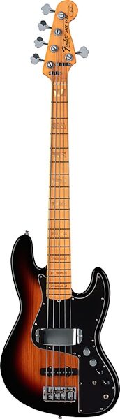 Fender Marcus Miller Jazz V Electric Bass (5-String, with Case), 3-Color Sunburst