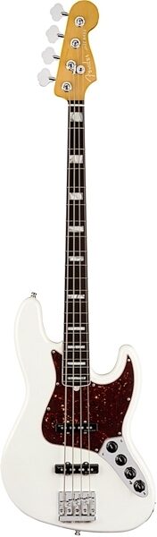 Fender American Ultra Jazz Electric Bass, Rosewood Fingerboard (with Case), Arctic Pearl, USED, Blemished, Main
