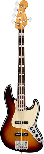 Fender American Ultra Jazz V Electric Bass, 5-String, Rosewood Fingerboard (with Case), Main