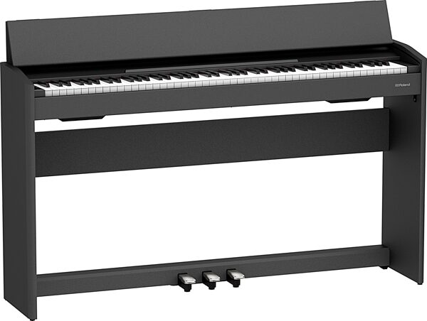 Roland F-107 Digital Piano, Black, Action Position Back