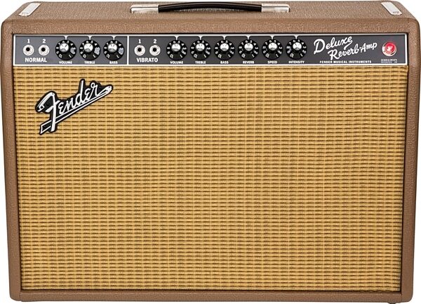Fender Exclusive Limited Edition '65 Deluxe Reverb Fudge Brownie Guitar Combo Amplifier, Fudge Brownie