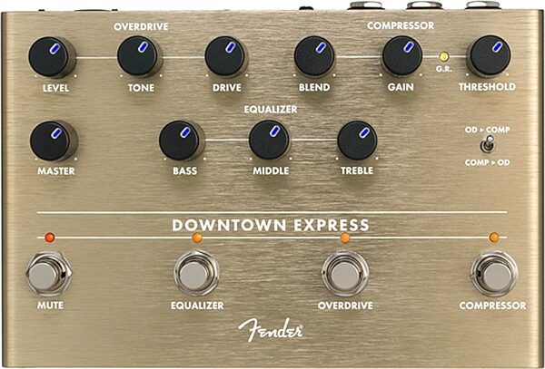 Fender Downtown Express Bass Multi-Effect Pedal, New, Action Position Back