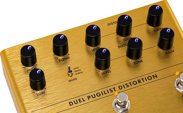 Fender Duel Pugilist Distortion Pedal, Action Position Back