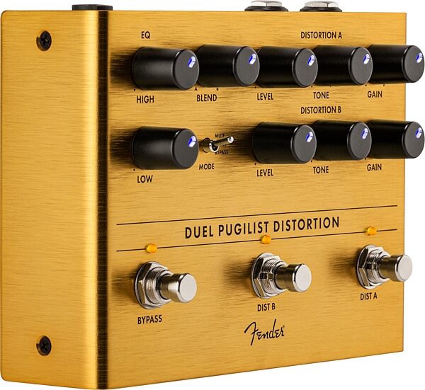 Fender Duel Pugilist Distortion Pedal, Action Position Back